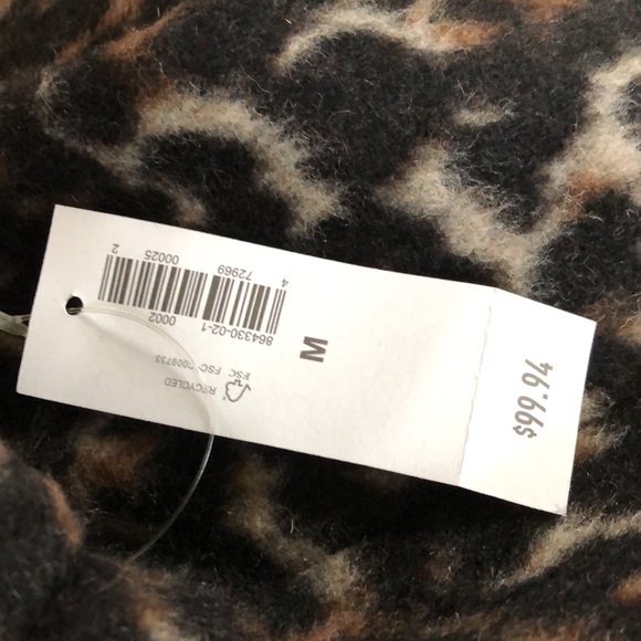 NWT Old Navy size M leopard car coat wool/poly - Picture 5 of 7